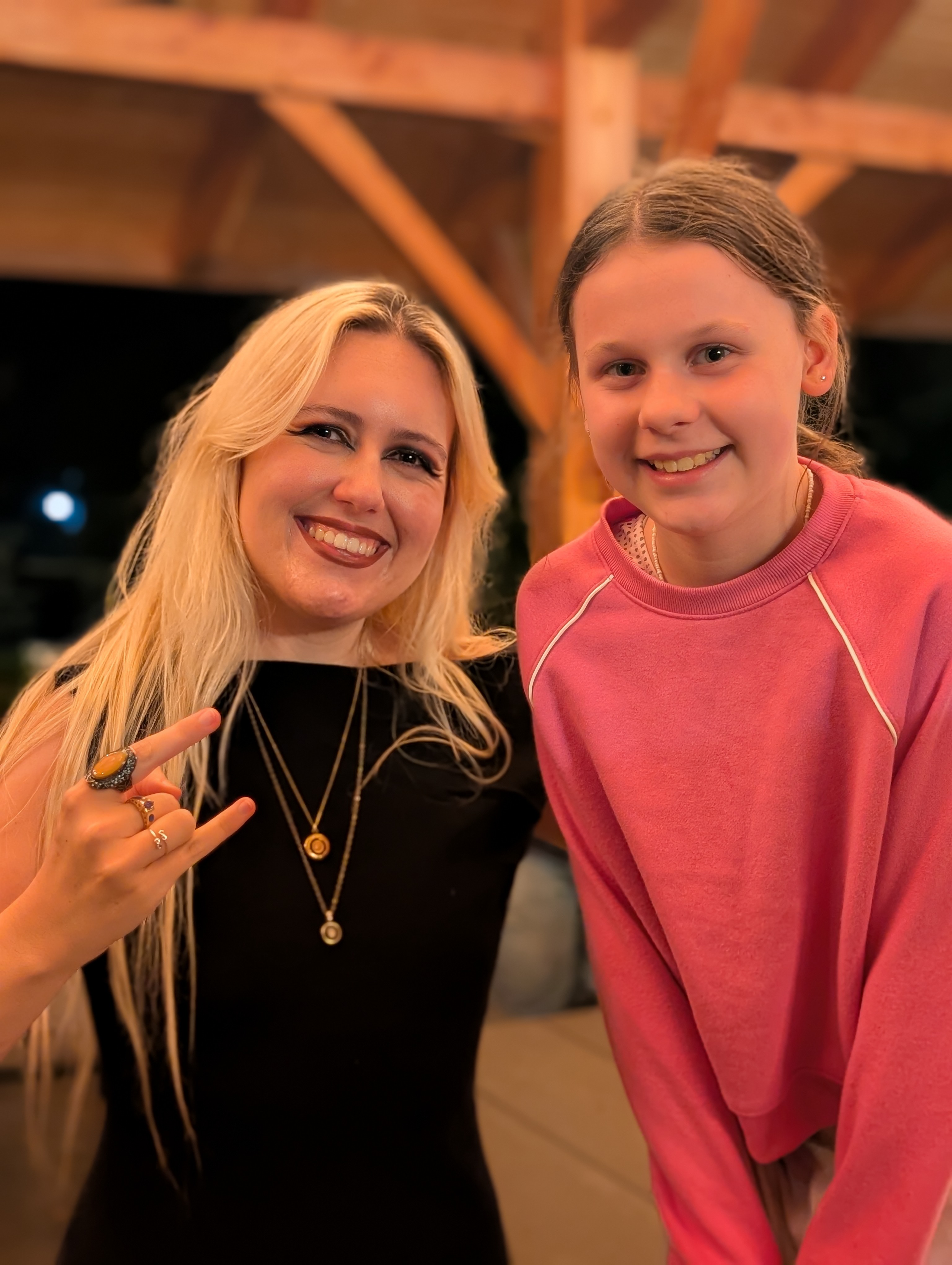 A young Fall Fest attendee meeting an entertainer during the weekend